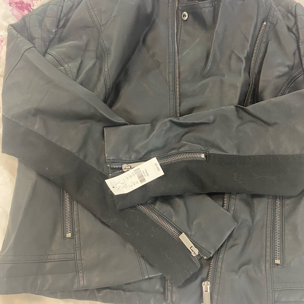 New York & Company Black Leather Jacket